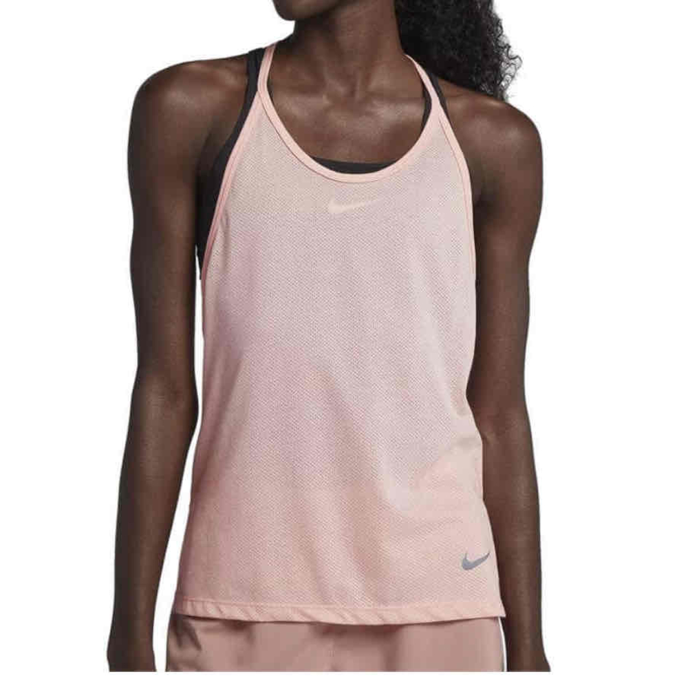 Nike W NK TAILWIND TANK COOL LX Tank Top Pink Dri-Fit Fitted Size Medium NEW